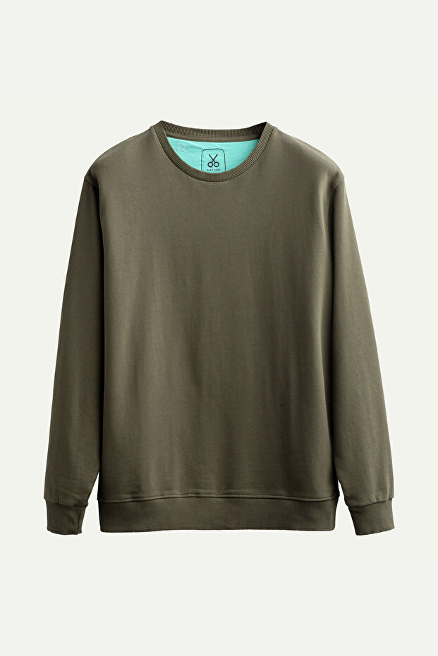Erkek Basic Regular Sweatshirt - Ruga - Jungle - 1