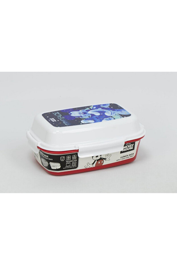 صندوق غداء مستطيل الشكل بأربعة مشابك إغلاق ميكي ماوس - 2