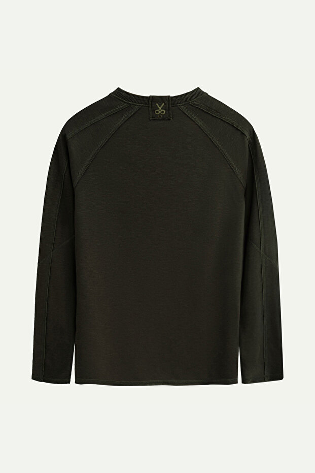 Erkek Basic Çift Taraflı Sweatshirt - Lyuga - Asphalt - 2