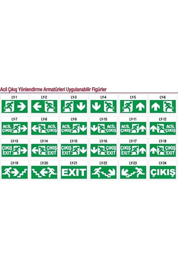 Dekolite Z Series Eko Ae-4123-Le Emergency Exit Directional Device 180 Min. Burning 20X - 6