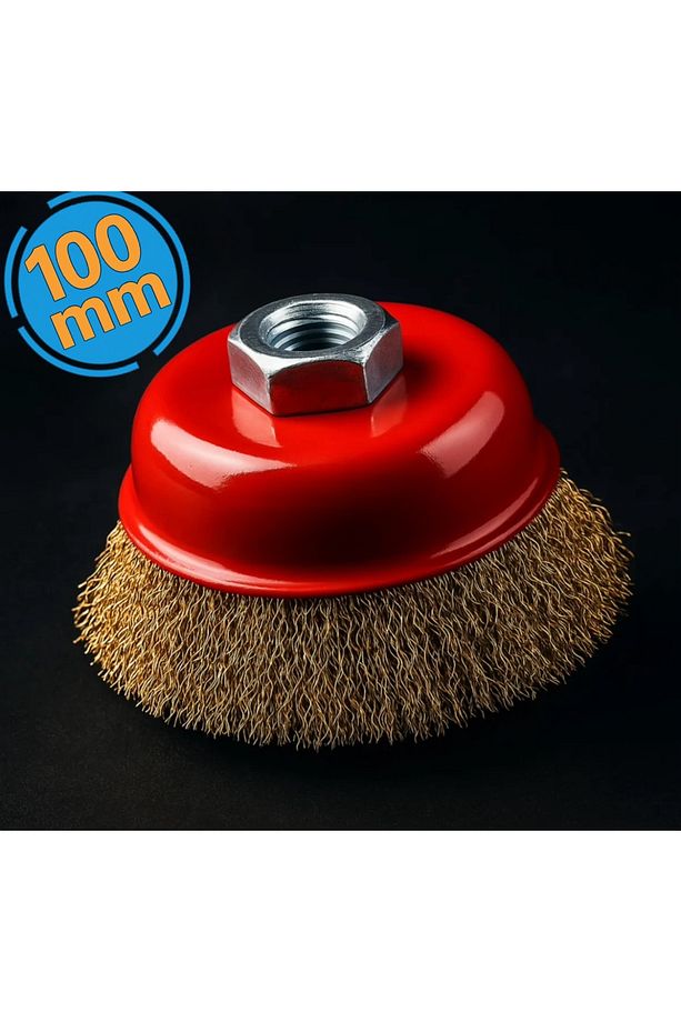 Saçaklı Çanak Tel Fırça 100 mm - 1