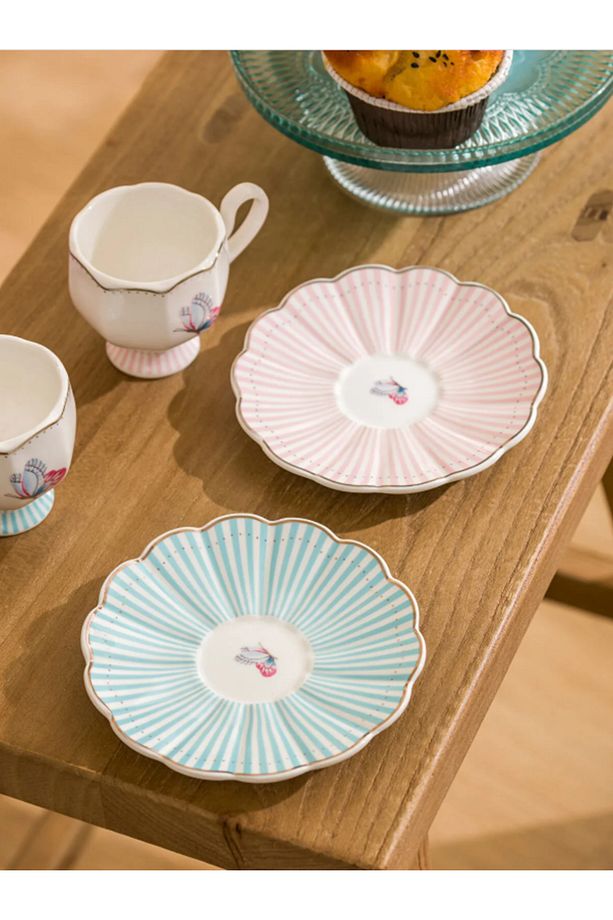 LCW HOME Karişik Kelebek Baskılı 2 Kişilik Porselen Kahve Fincan Takımı 80 Ml - 4