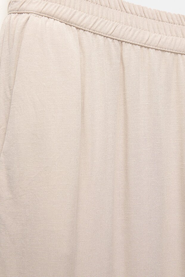 Elastik belli culotte pantolon - 4