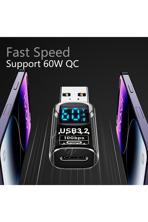 Type-C USB adaptörü USB-A 3.2 soket dönüştürücü, OTG MacBook, Samsung ve diğer C tipi cihazlar için - 1