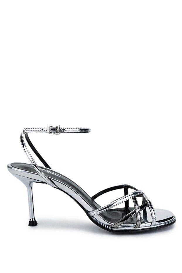 Women's Genuine Leather Lame Heeled Shoes