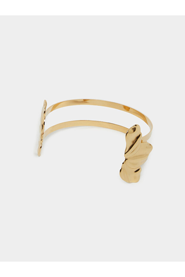 Textured Wide Cuff Bangle - 1