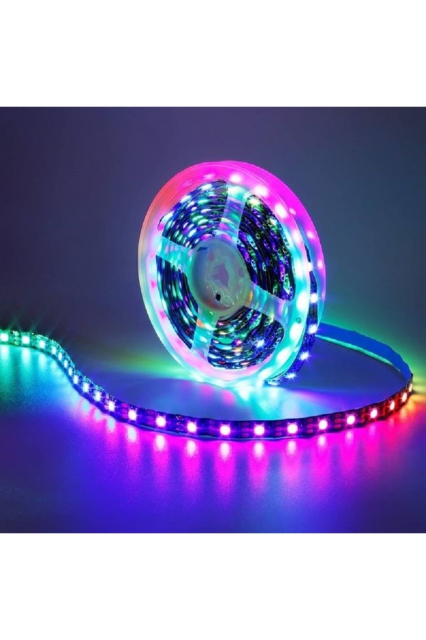 5050 3 Çipli 3 Dirençli Dış Mekan Silikonlu Rgb Şerit Led 5 Metre ( Sadece Led Satışıdır ) - 2