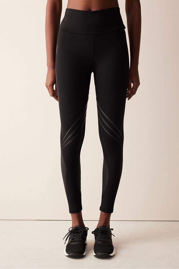 Siyah Yüksek Bel Lycra Fitsense™ Tayt - 2