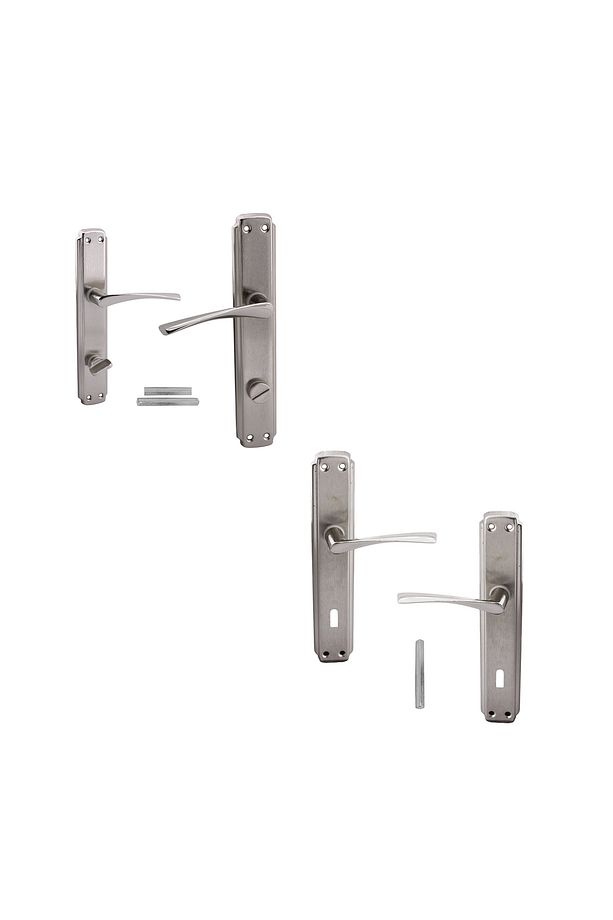 Oda Kapı Kolu ( 5 Takım ) + Wc Banyo Kapı Kolu ( 2 Takım ) Sağa Sola Uygun Tuvalet Kapı Kolu Seti - 5