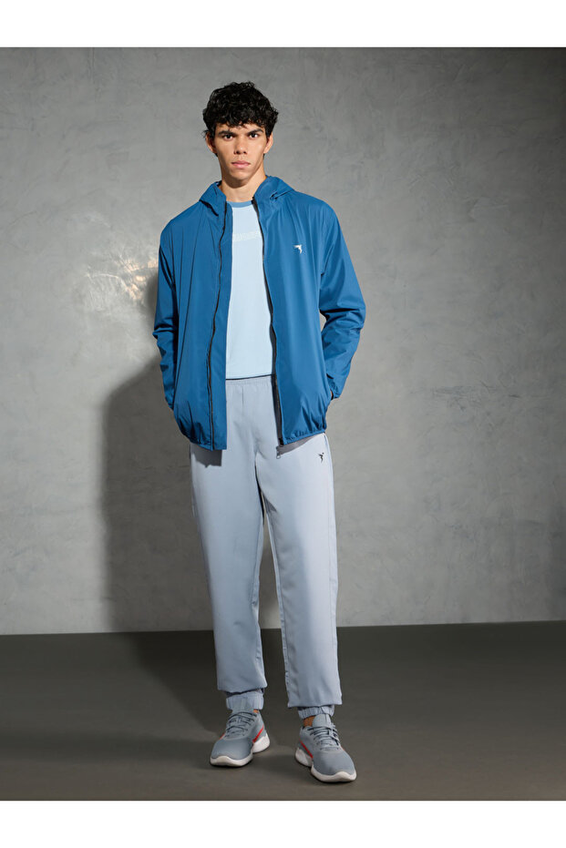 سترة سادة بغطاء رأس وسحاب - 3