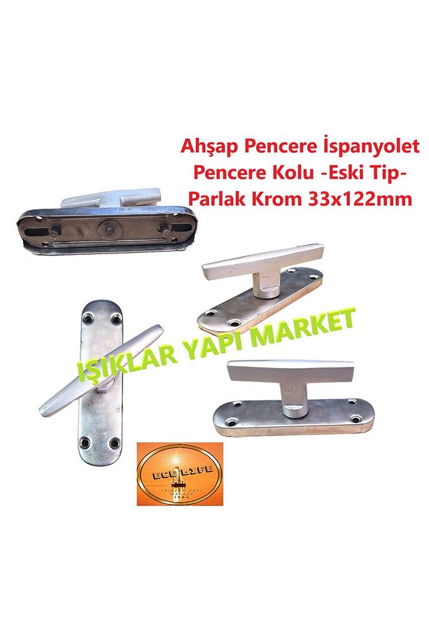Ahşap Pencere Kolu -ispanyolet Pencere Kolu -eski Tip -mandal Sapı - 33x122mm - 3