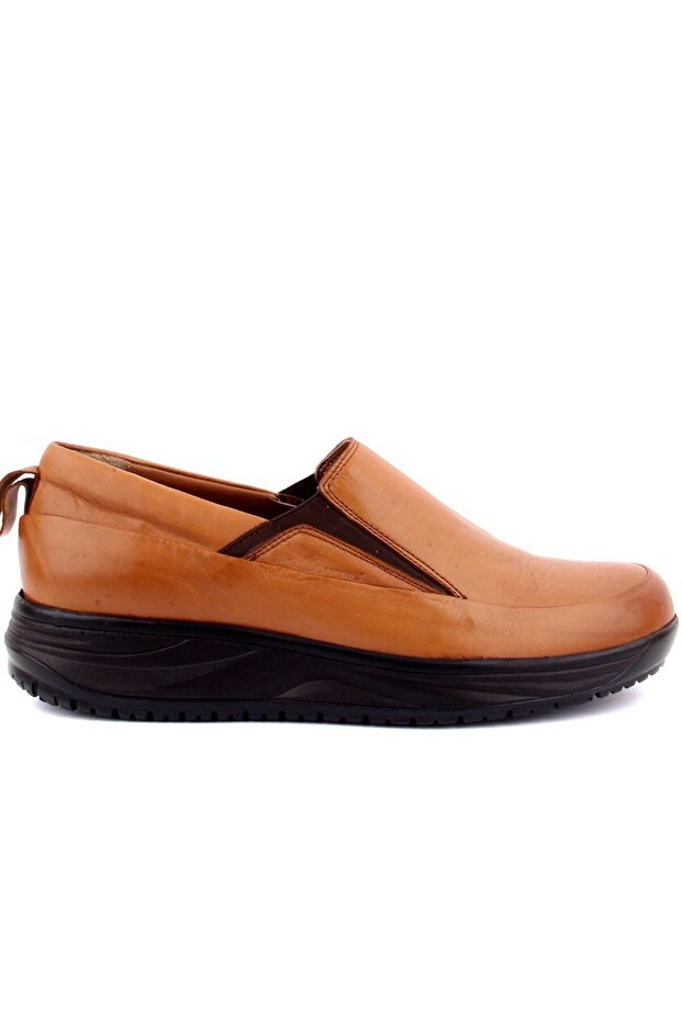 - Tan Leather High Sole Casual Shoes 101-2851-65390