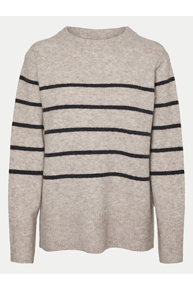 vero moda Women's Sweater 10320487 Beige - 1