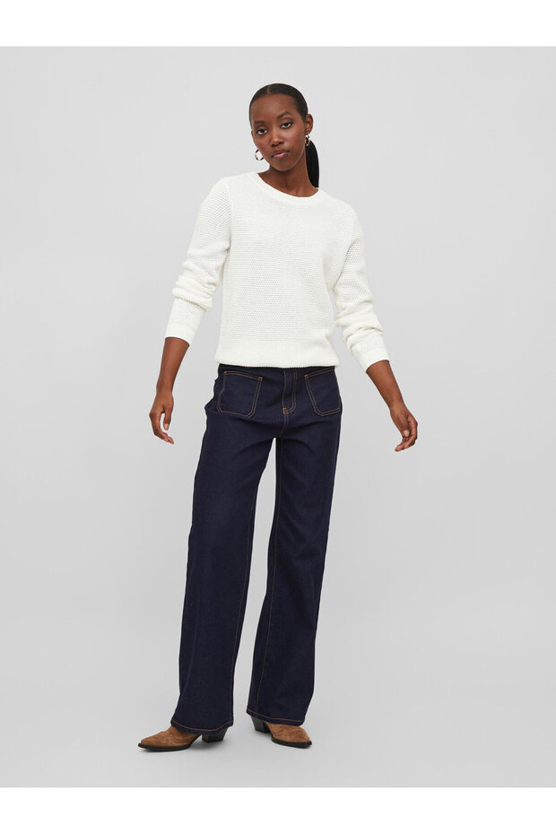 vila Women's Sweater 14082767 White - 1