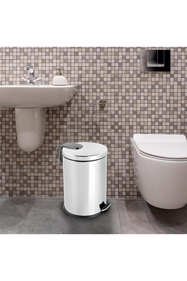 Paslanmaz Pedallı Çöp Kovası 20 Lt - 4