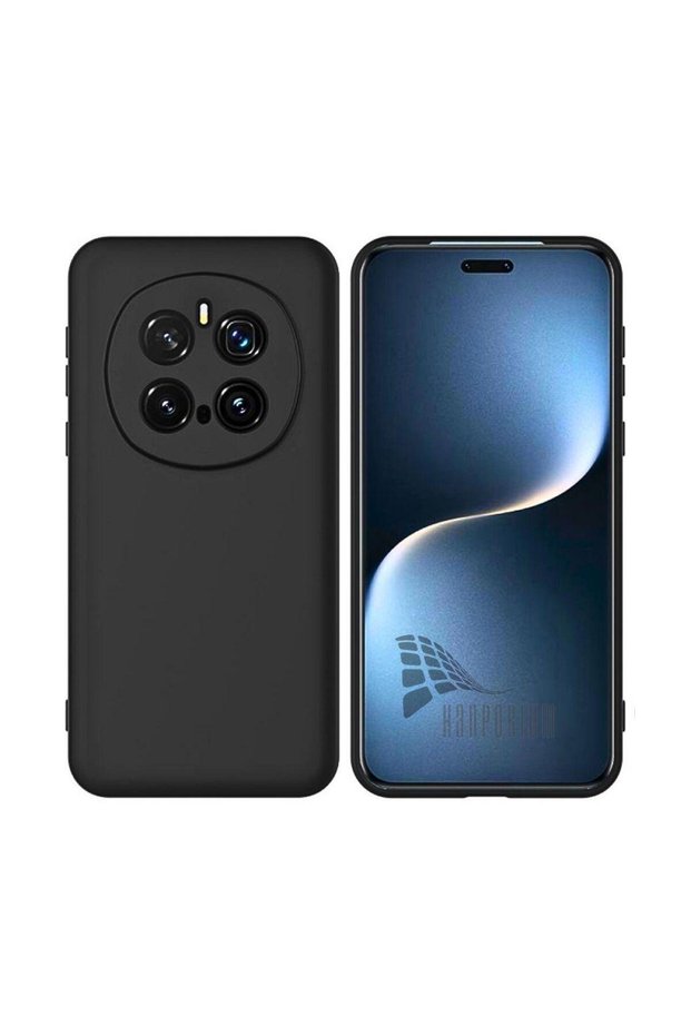 Honor Magic 7 Pro Compatible Silicone Case - Flexible Pastel Color Cover with Camera Protection - Black
