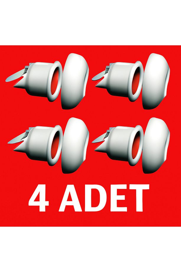 4 ADET Koku Yok! Çekvalfli Adaptör Conta Lavabo Gideri Koku Önleyici - 1