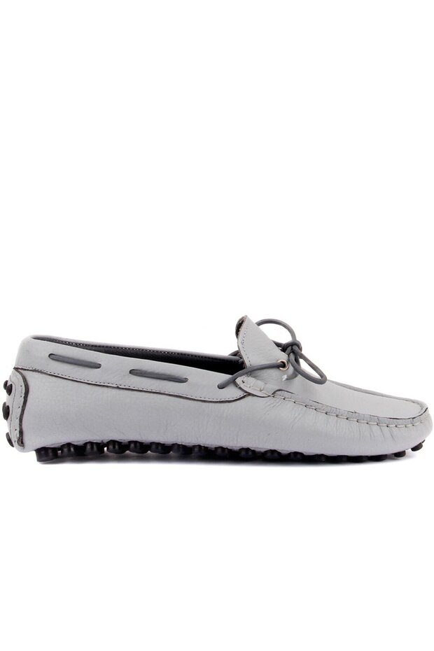 - Light Gray Leather Men's Loafer 101-3791-11169