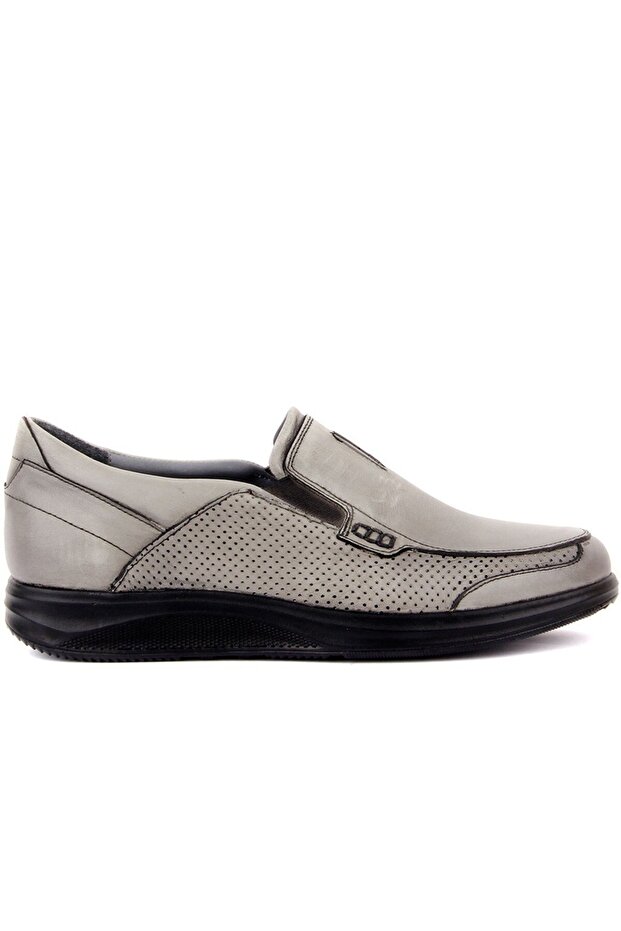 - Gray Leather Men's Casual Shoes 101-3289-75400