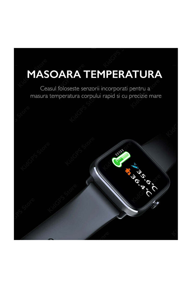 Ceas inteligent TechONE KM04, roz - 4