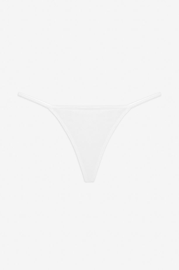 New Basic Çok Renkli 3lü Pamuklu String Külot - 5