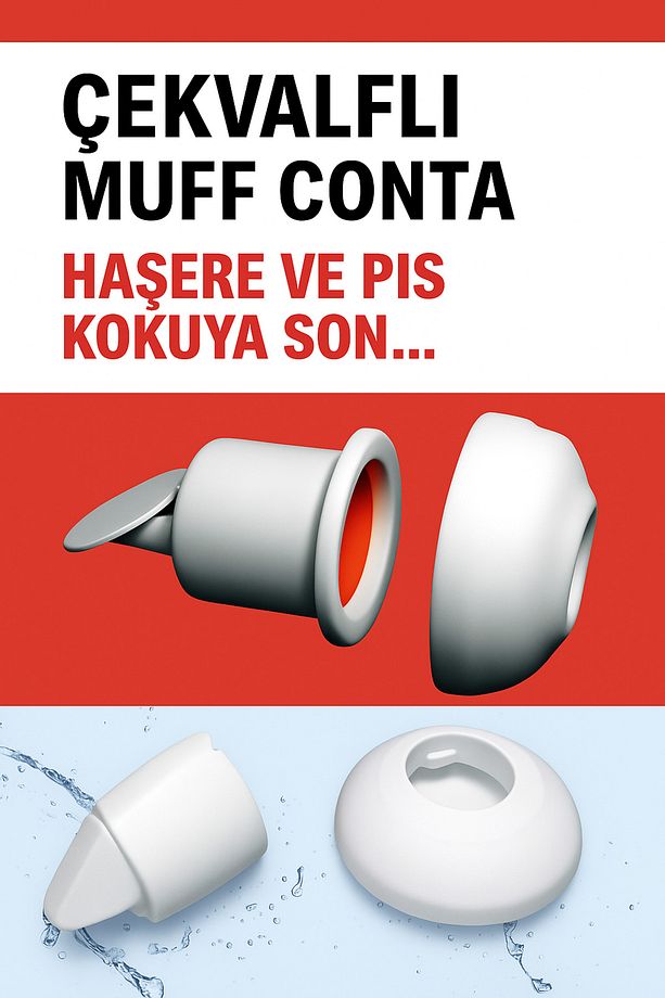 Koku Yok! Çekvalfli Adaptör Conta Lavabo Gideri Koku Önleyici - 4