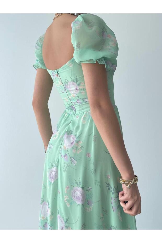 Candy Şifon Midi Elbise - 2