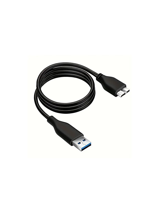 كابل USB 3.0 من Micro A إلى B لمحركات الأقراص الصلبة الخارجية Seagate وToshiba وSamsung باللون الأسود - 1