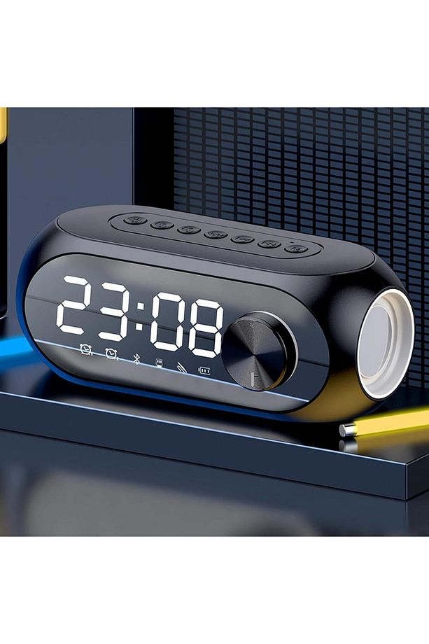 Multifonksiyonel Bluetooth Dijital Masa Saati Hoparlör+RGB+FM-Radio+Alarm Masa Saati - 3