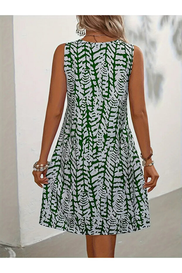 Rochie mini cu volan cu mâneci zero - 3