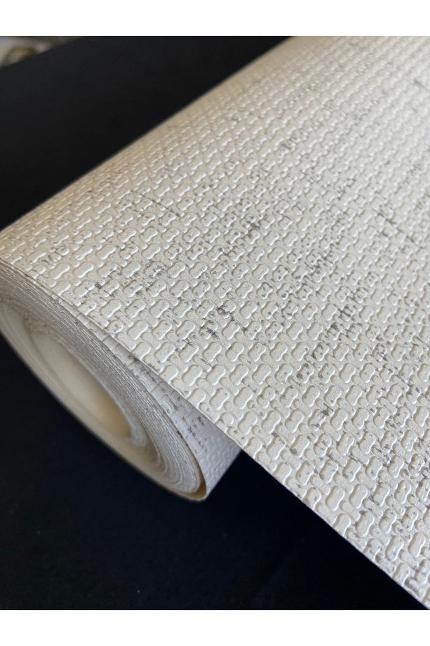 Tutkal Hediye Açık Krem Hasır Desen Kabartmalı Silinebilir Duvar Kağıdı Eni 53cm/boyu 10 Metre - 2