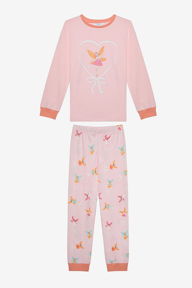 Kız Çocuk Put On Ribbon 2li Çok Renkli Pijama Takımı - 2