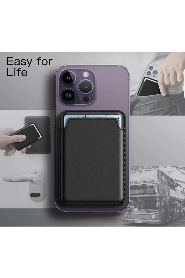 iPhone Tüm Modeller Uyumlu Silikon Magsafe Cüzdan ( Kartlık ) - 3
