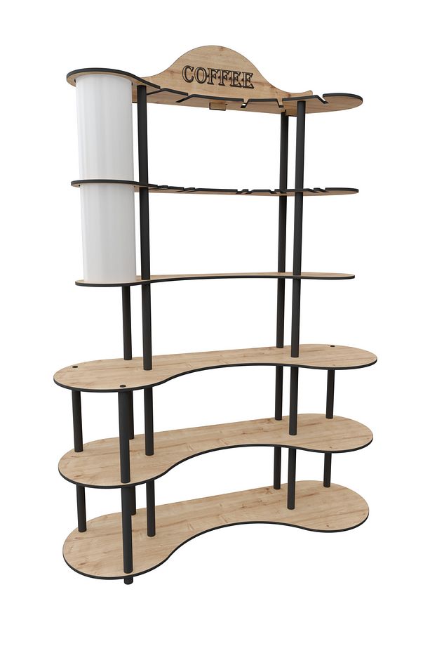 Geniş Raflı Kahve Standı - 4