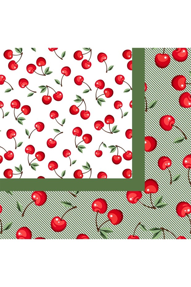 نمط فاكهة الكرز والعداء الملون - 4