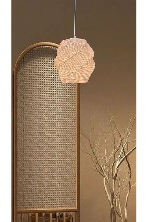 Nunky Mesh Beyaz Sarkıt Avize, Yatak Odası, Oturma Odası Tasarım Tekli Sarkıt Avize (Bioplastik) E27 - 3