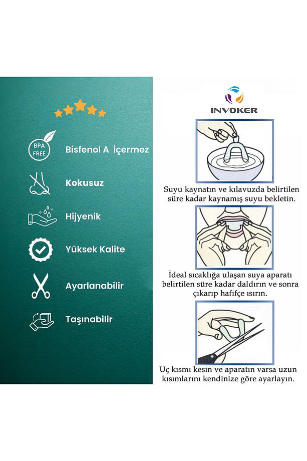 Diş Gıcırdatma Diş Çene Sıkma Önleyici Aparat Gece Plağı Silikon 2 Adet Termoform Bruksizm Dişlik - 7