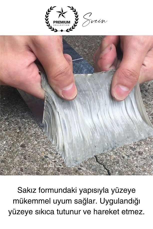 Ekstra Güçlü 2 mt Dış Cephe Su Geçirmez Sakız Bant Yalıtım Çamur Bandı Sızdırmaz 2 Adet - 4
