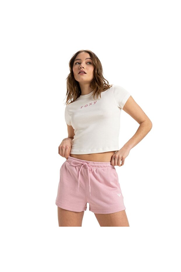 Surf Stoked Short Terry Kadın Pembe Şort Kadın ŞORT ERJFB03416 - 1