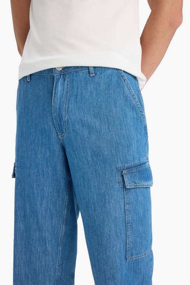 %100 Pamuk Hafif Kumaş Regular Fit Jean Uzun Bermuda Şort F4223ax25sm - 5