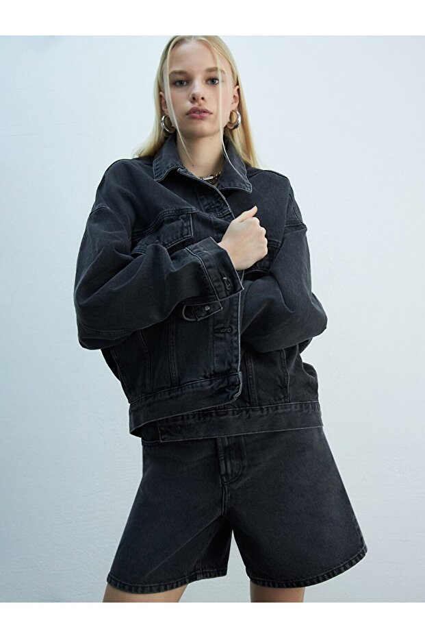 Celıa L Oversızed Jean Ceket - 2