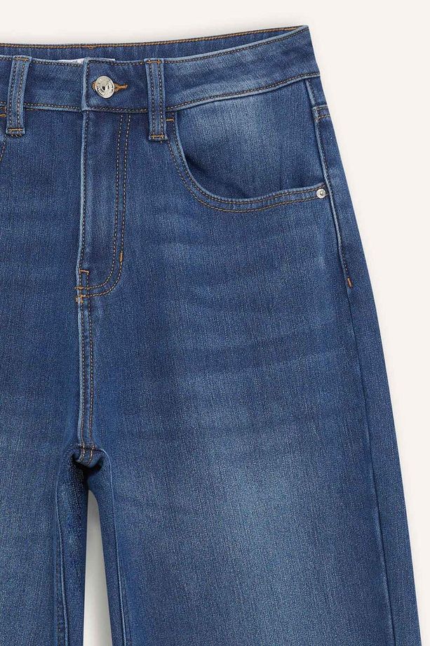 Relax Fit Yüksek Bel Uzun Jean Pantolon C9615AX24WN - 2