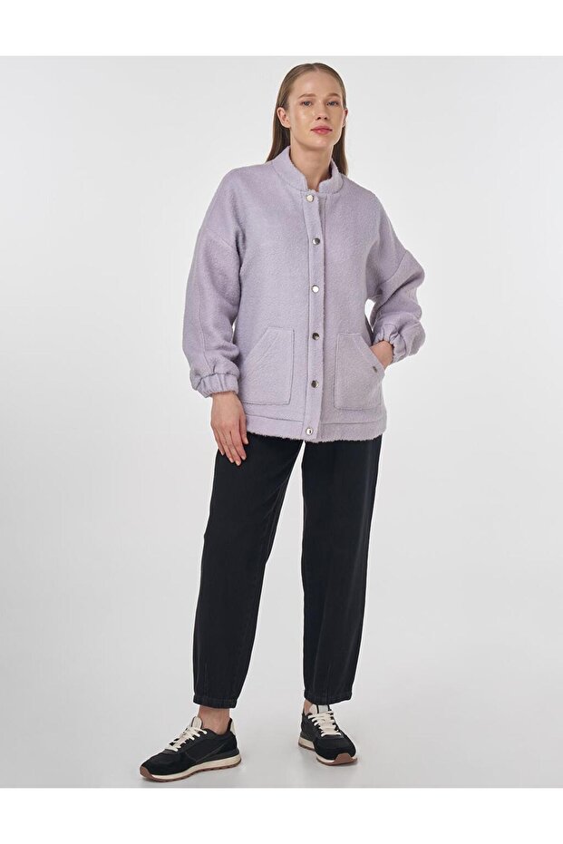 سترة بومبر بإغلاق سريع أرجواني فاتح - 1