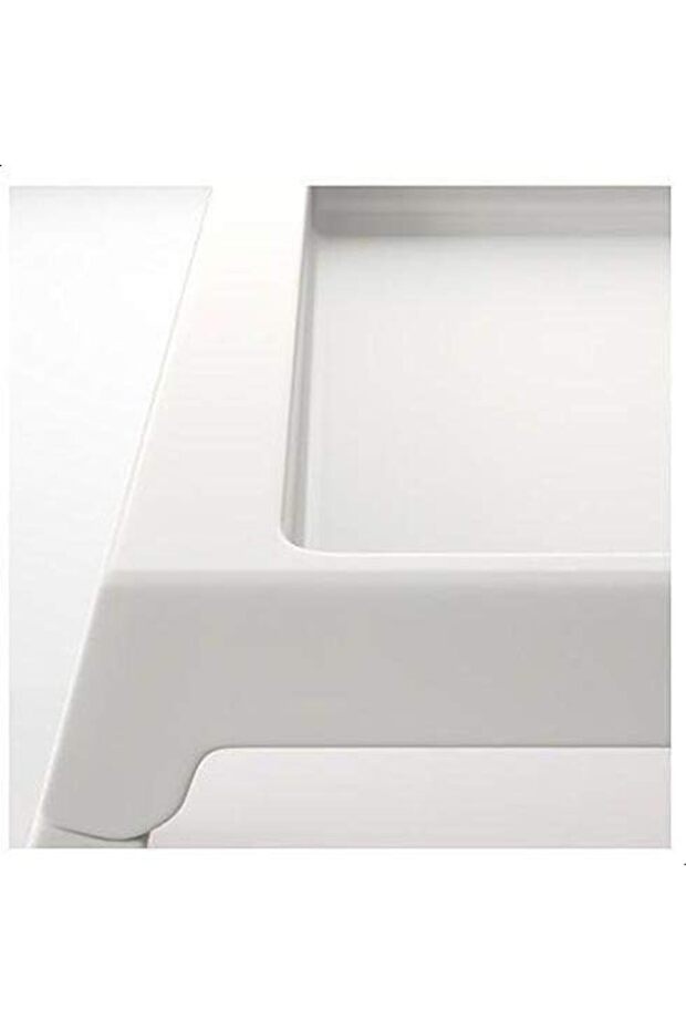 طاولة سرير بلاستيكية قابلة للطي - أبيض - 5