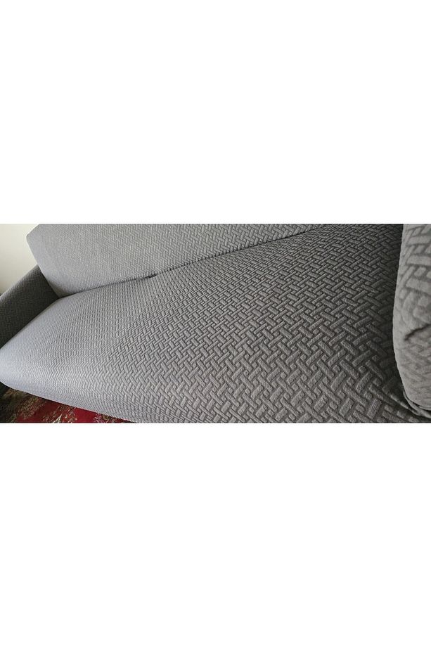 A Kaliteli Hasır Desen Jakarlı Yarı Kaplama 3 3 1 1 Lastikli Kanepe,koltuk Örtüsü, Kılıfı Takımı - 4