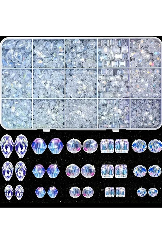 5 Model 400 Pieces Crystal Janjanli Glass Beads Jewelry Making Materials