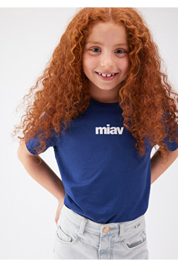 Miav Printed Navy Blue Children's T-Shirt Regular Fit / Regular Fit6633270722