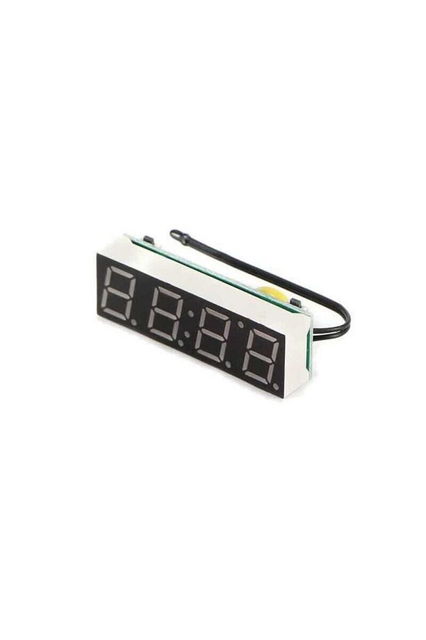 3'ü 1 Arada Ds3231sn Dc 5v 12v 24v Dijital Mavi Led Saat Sıcaklık Gerilim Göstergesi - 1