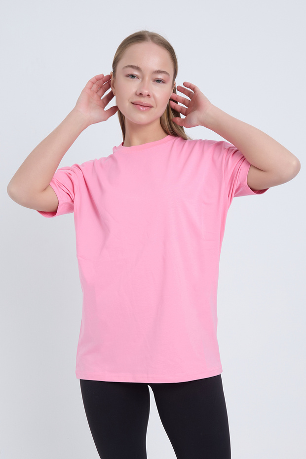 Μπλουζάκι Unisex oversized Basic Pink - 4