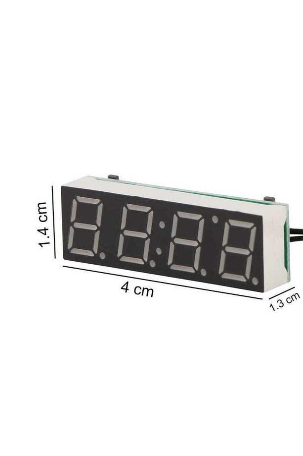 3'ü 1 Arada Ds3231sn Dc 5v 12v 24v Dijital Mavi Led Saat Sıcaklık Gerilim Göstergesi - 2
